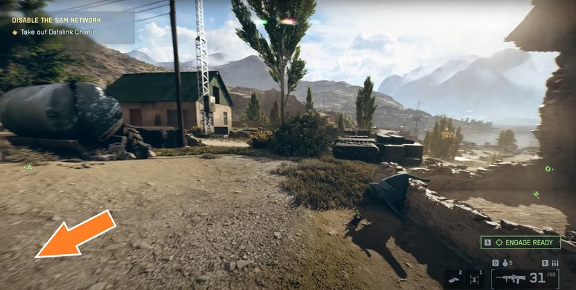 Das Bild zeigt den Fundort einer Marke in Battlefield 6.