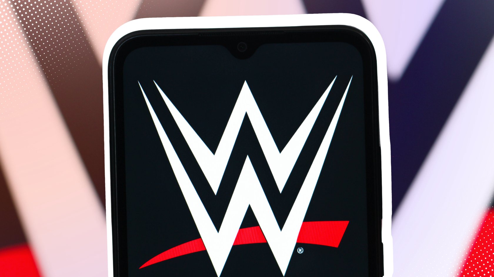 WWE Logo auf einem Smartphone