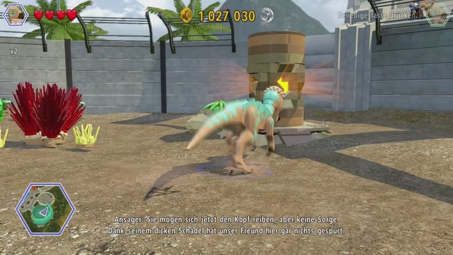 Weg zum Pachycephalosaurus-Gehege in LEGO Jurassic World.