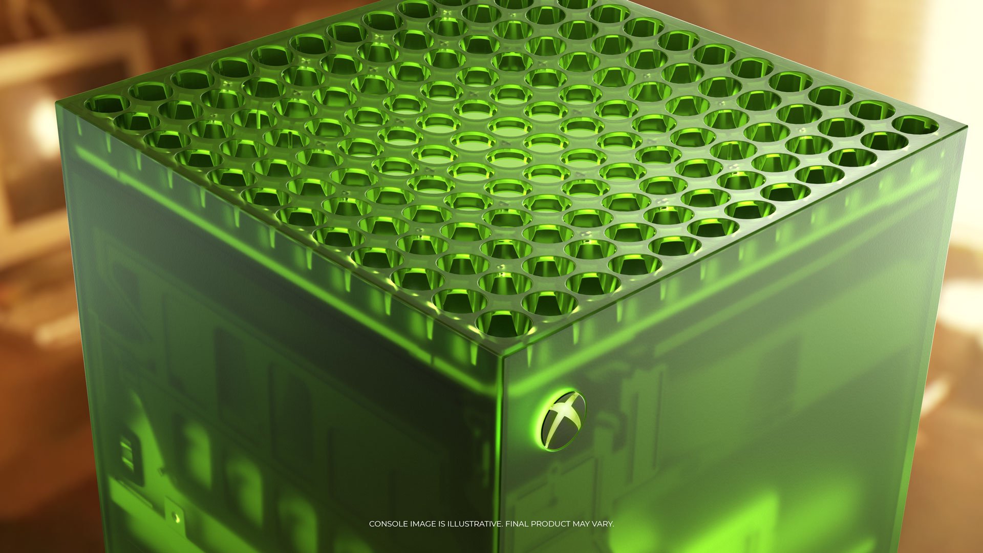 New Xbox in transparent green.