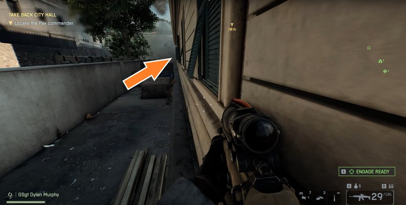 Das Bild zeigt den Fundort einer Erkennungsmarke in Battlefield 6.