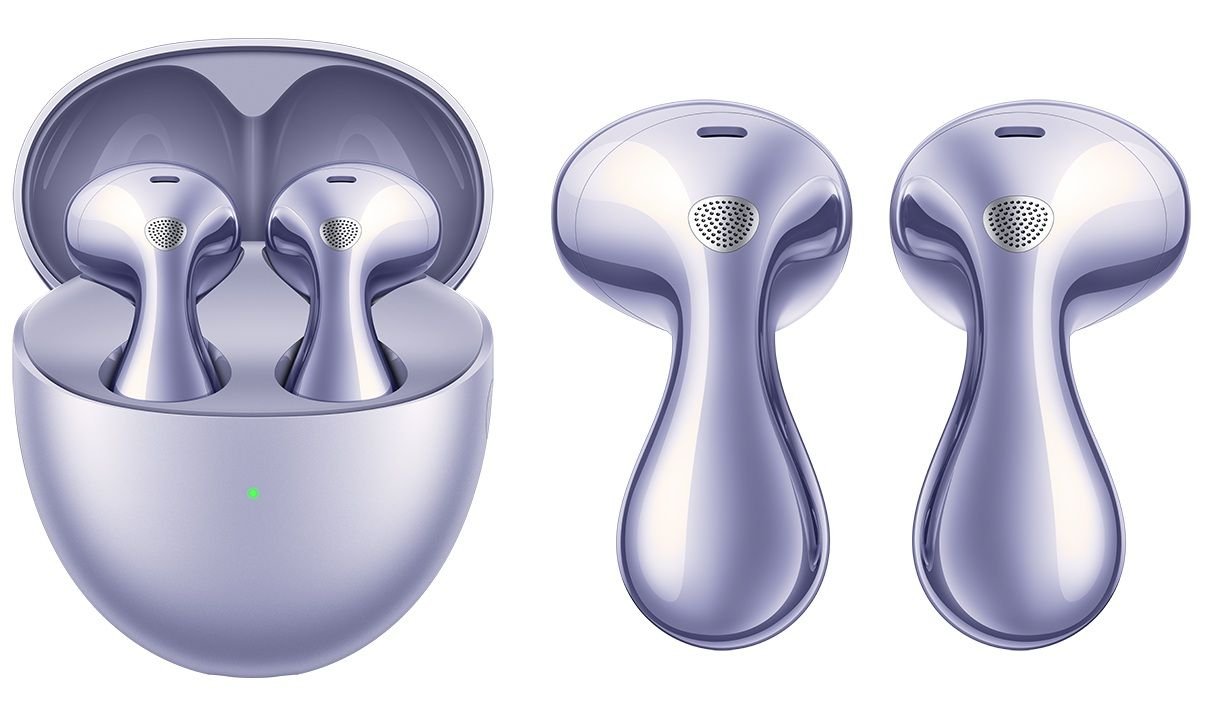 Huaweis neue Earbuds im Wassertropfen-Look.