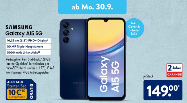 Samsung Galaxy A15 5G Aldi Sued Prospekt