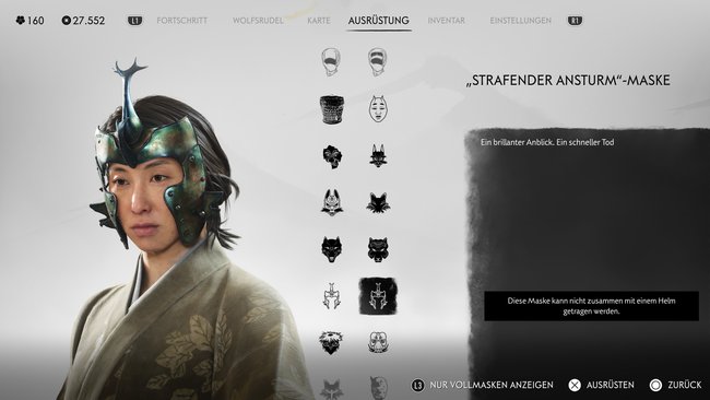 "Strafender Ansturm"-Maske