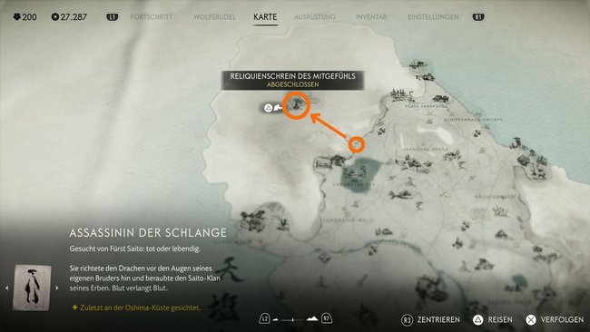 Fundort vom Reliquienschrein des Mitgefühls im Teshio-Kamm.