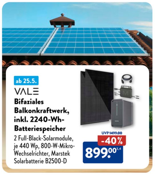 Aldi Prospekt Balkonkraftwerk Marstek-Speicher