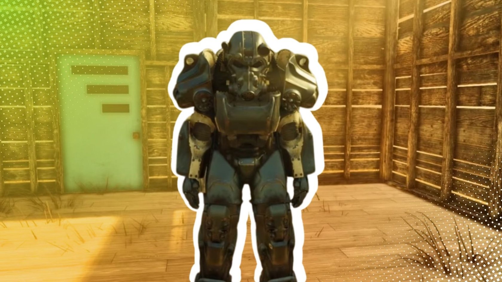 Eine Powerrüstung in Fallout 76.