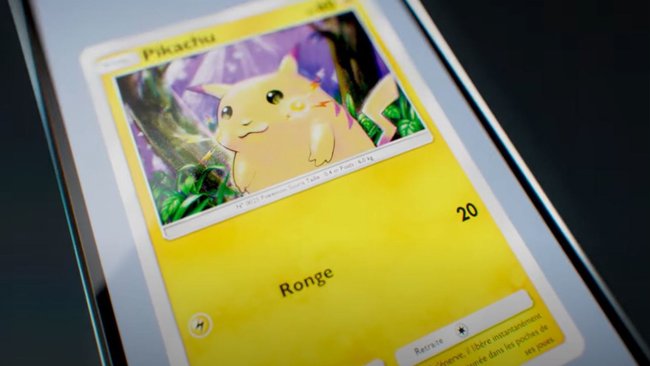 Bild einer Pokémon-Karte mit Pikachu darauf