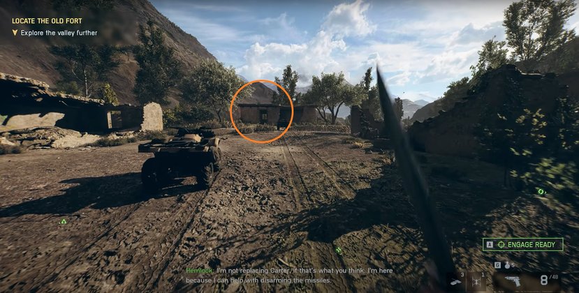 Das Bild zeigt den Fundort einer Marke in Battlefield 6.