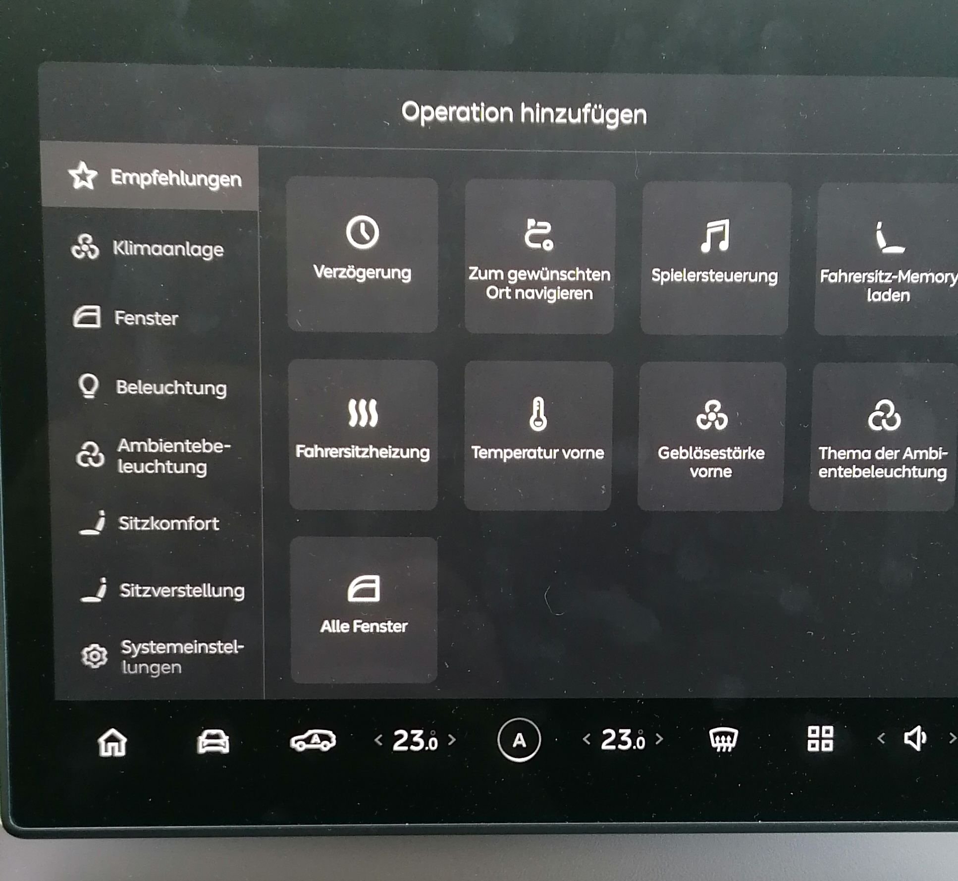 App zur Automatisierung von Fahrzeugfunktionen im Nio EL6