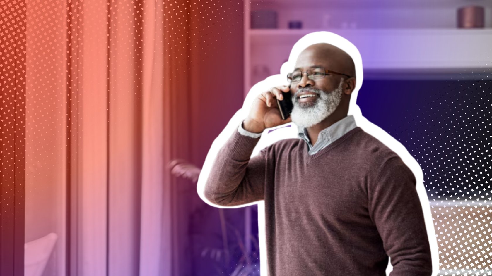 Ein Mann telefoniert.