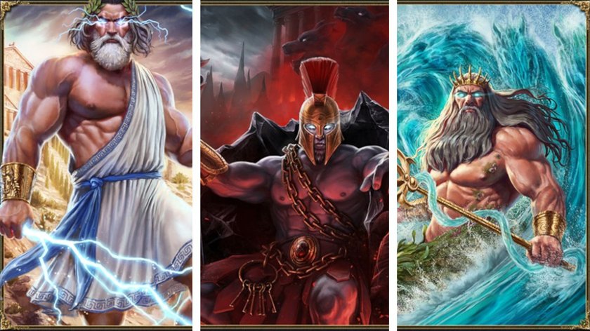 Zeus, Hades und Poseidon sind die Götter der Griechen in Age of Mythology: Retold.