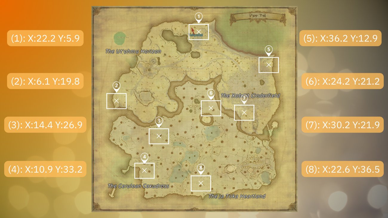 FF14 Online: Dawntrail-Schatzkarten – Fundorte der Br’aaxleder- und ...