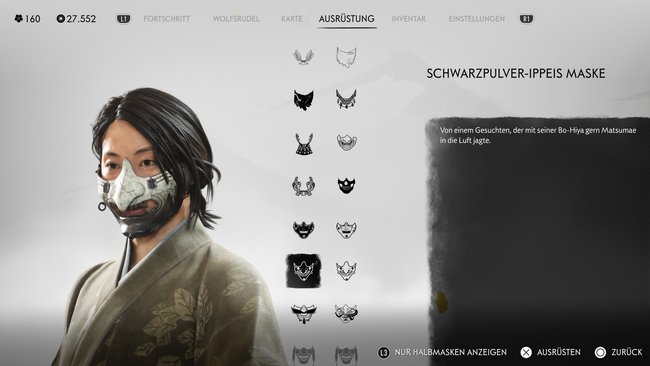 Schwarzpulver Ippeis Maske