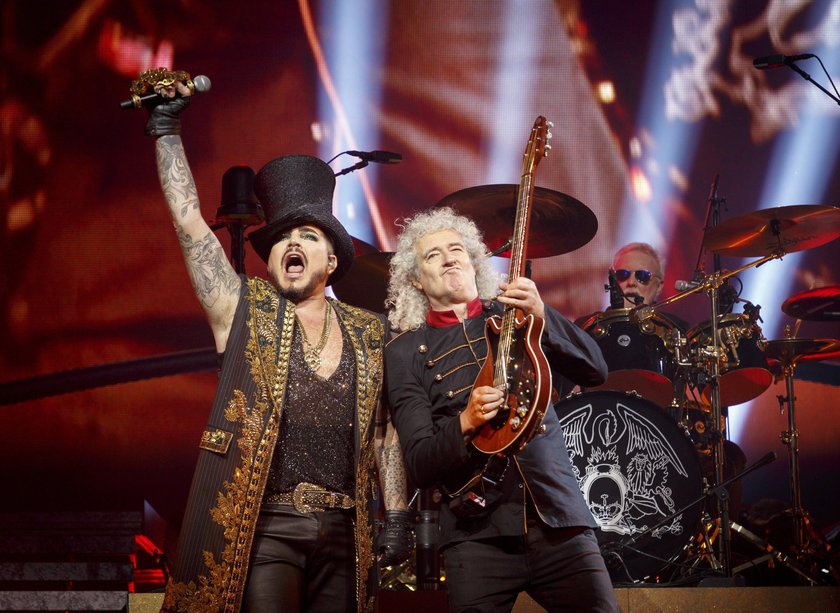 Adam Lambert und Brian May von Queen
