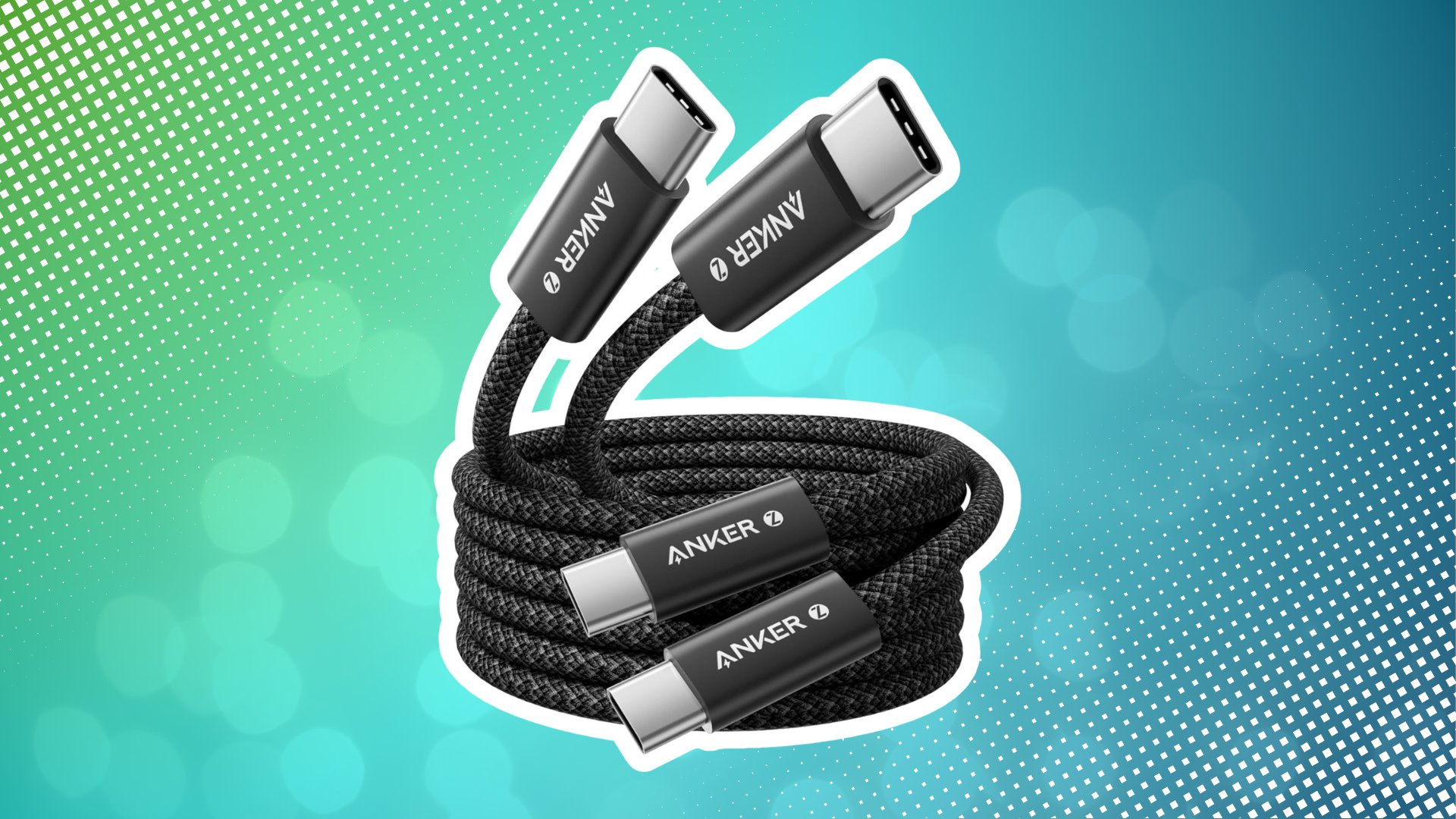 Изображение прочных USB-C кабелей Anker в двойном комплекте