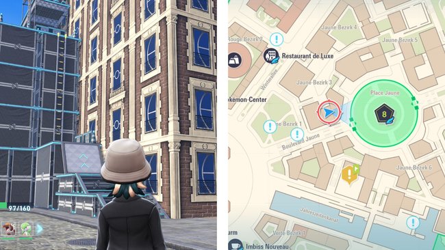 Standort-Markierung eines Dratinis in Pokémon-Legenden: Z-A.