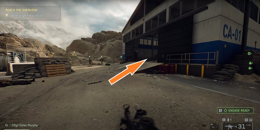 Das Bild zeigt den Fundort einer Marke in Battlefield 6.