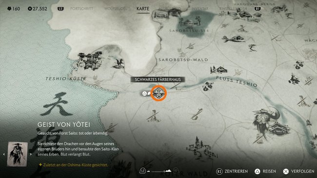 Standort der schwarzen Farbenhändlerin.