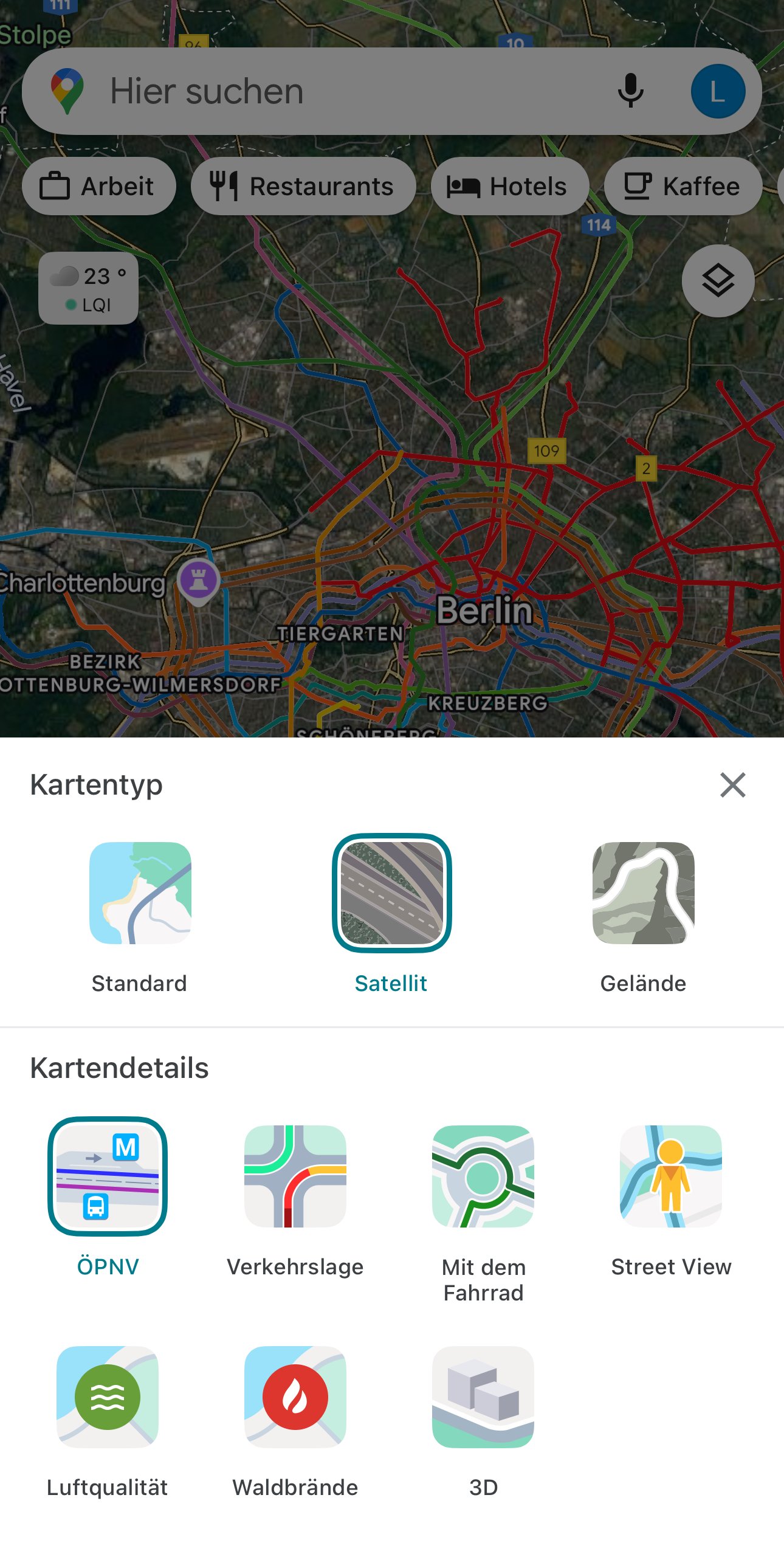 Das Streckennetz des ÖPNV in Berlin
