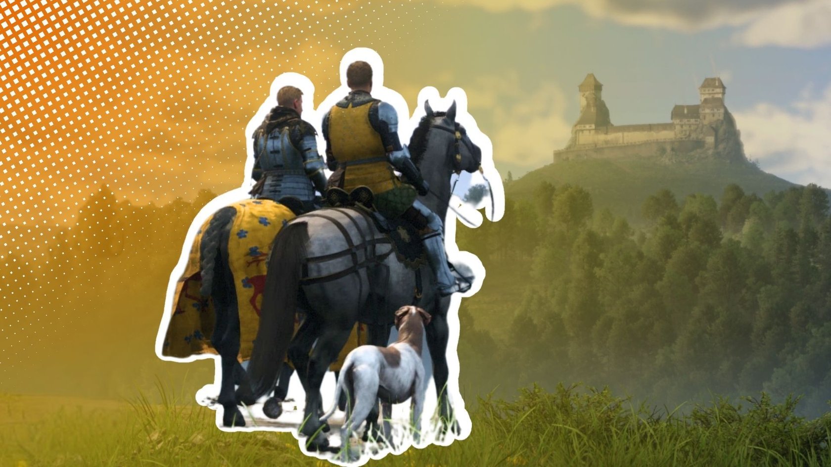 Heinrich und Hans reiten nach Burg Trosky.