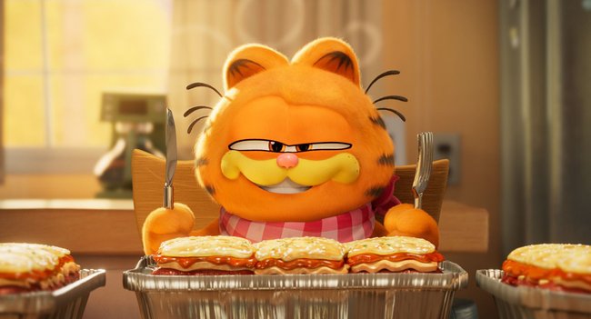 Auch im neuesten Kinofilm frönt Garfield seiner Liebe für Lasagne.