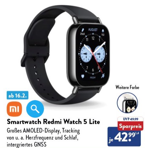 Xiaomi Redmi Watch 5 Lite Angebot Aldi Prospekt