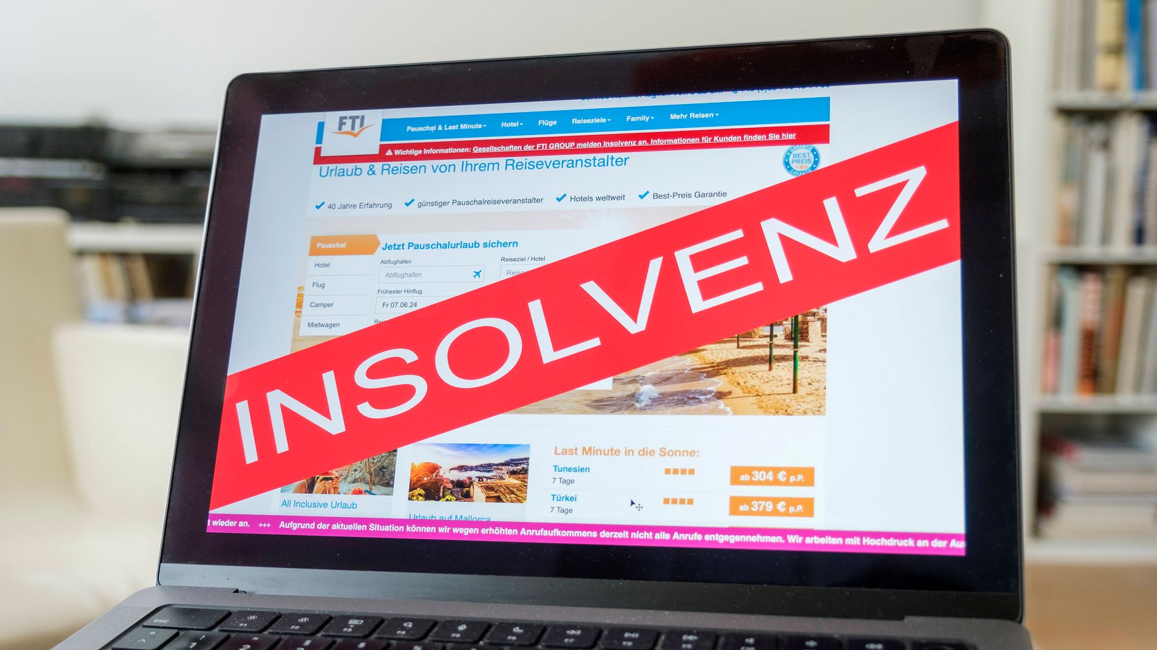 Der Reiseveranstalter FTI ist insolvent.