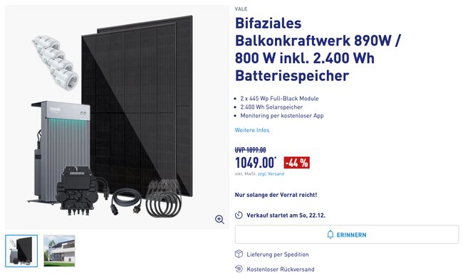 Aldi Balkonkraftwerk Zendure Set