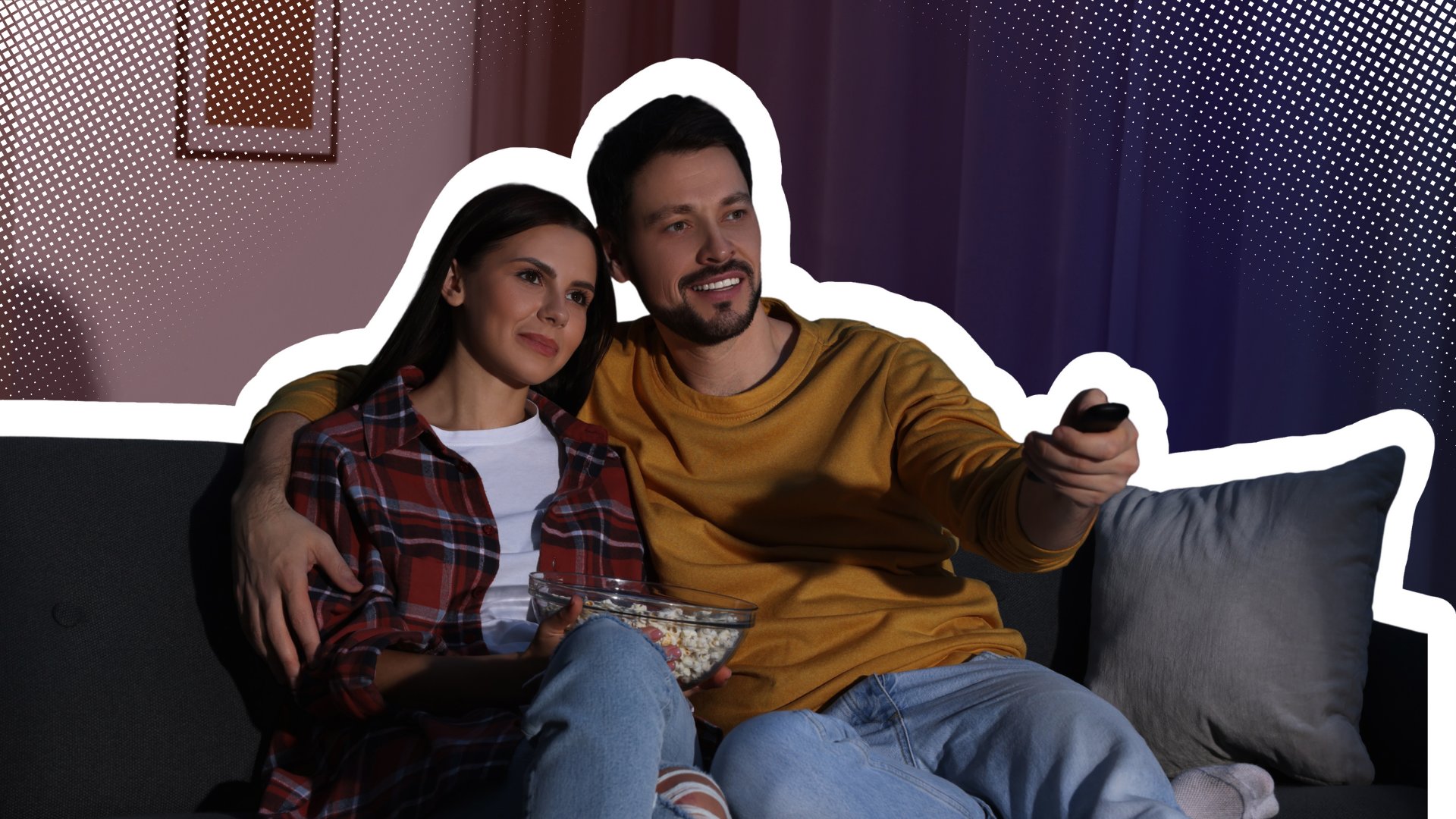 Смартфон, передающий изображение на экран телевизора