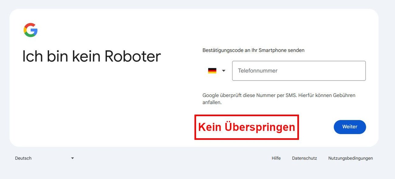 GoogleKonto ohne Telefonnummer erstellen & bestätigen (in 2024)