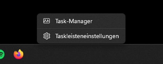 Mit einem Rechtsklick auf die Taskleiste, könnt ihr direkt den Task-Manager anwählen