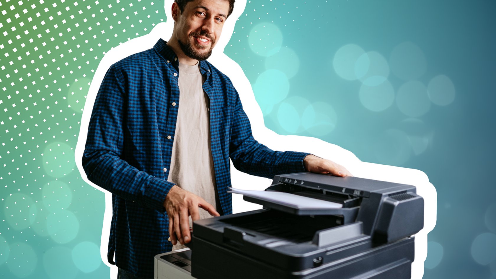 Drucken von Dokumenten in einem modernen Büro