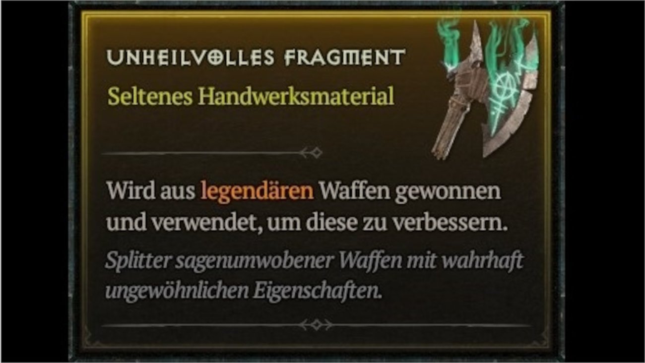 In Diablo 4 das Unheilvolle Fragment bekommen