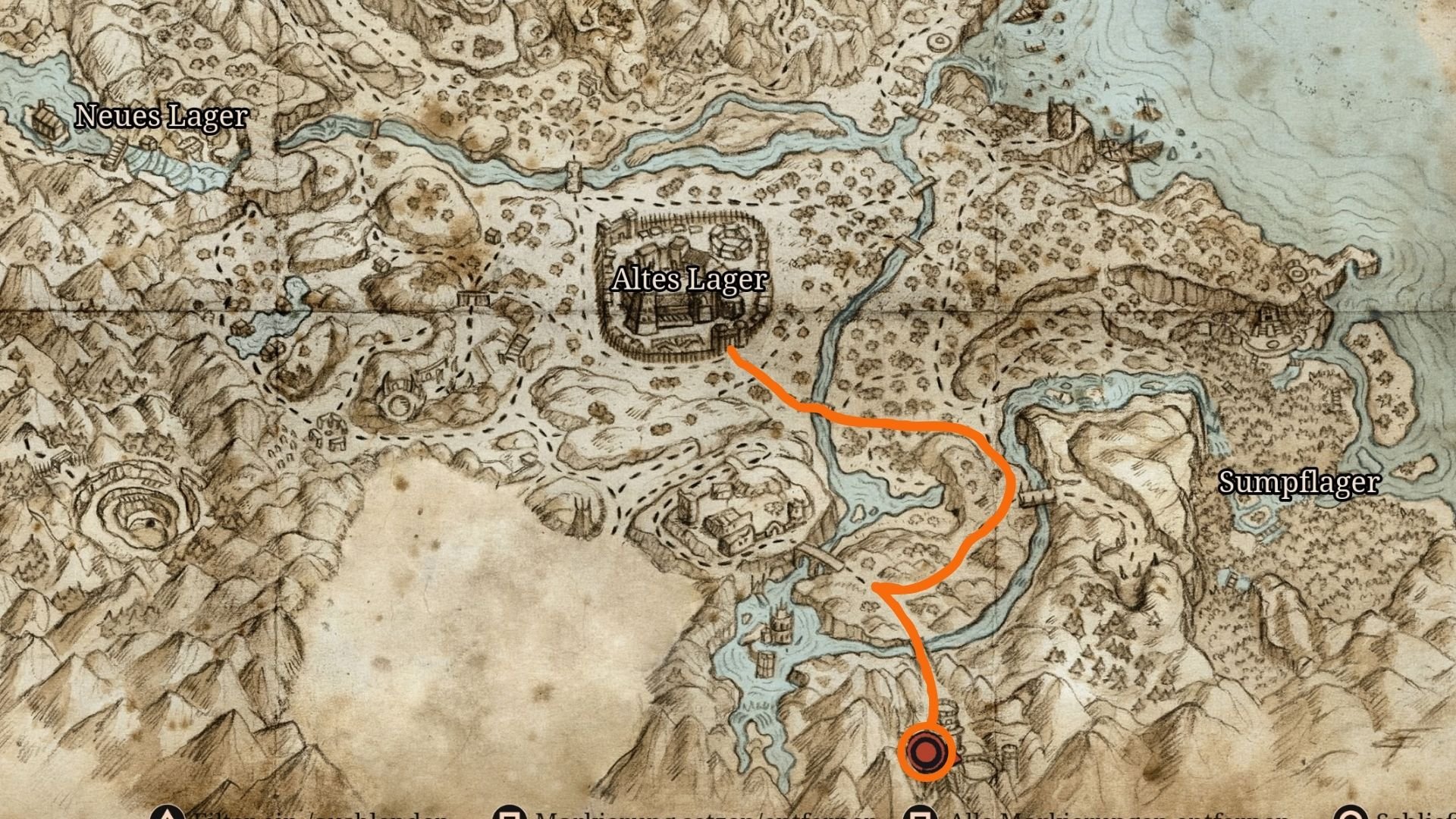 The path to the mountain fortress south of the old camp.