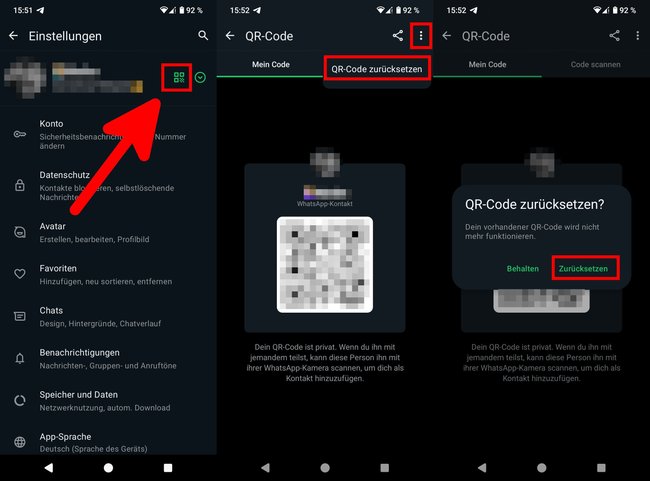 WhatsApp: So setzt ihr euren eigenen QR-Code zurück.