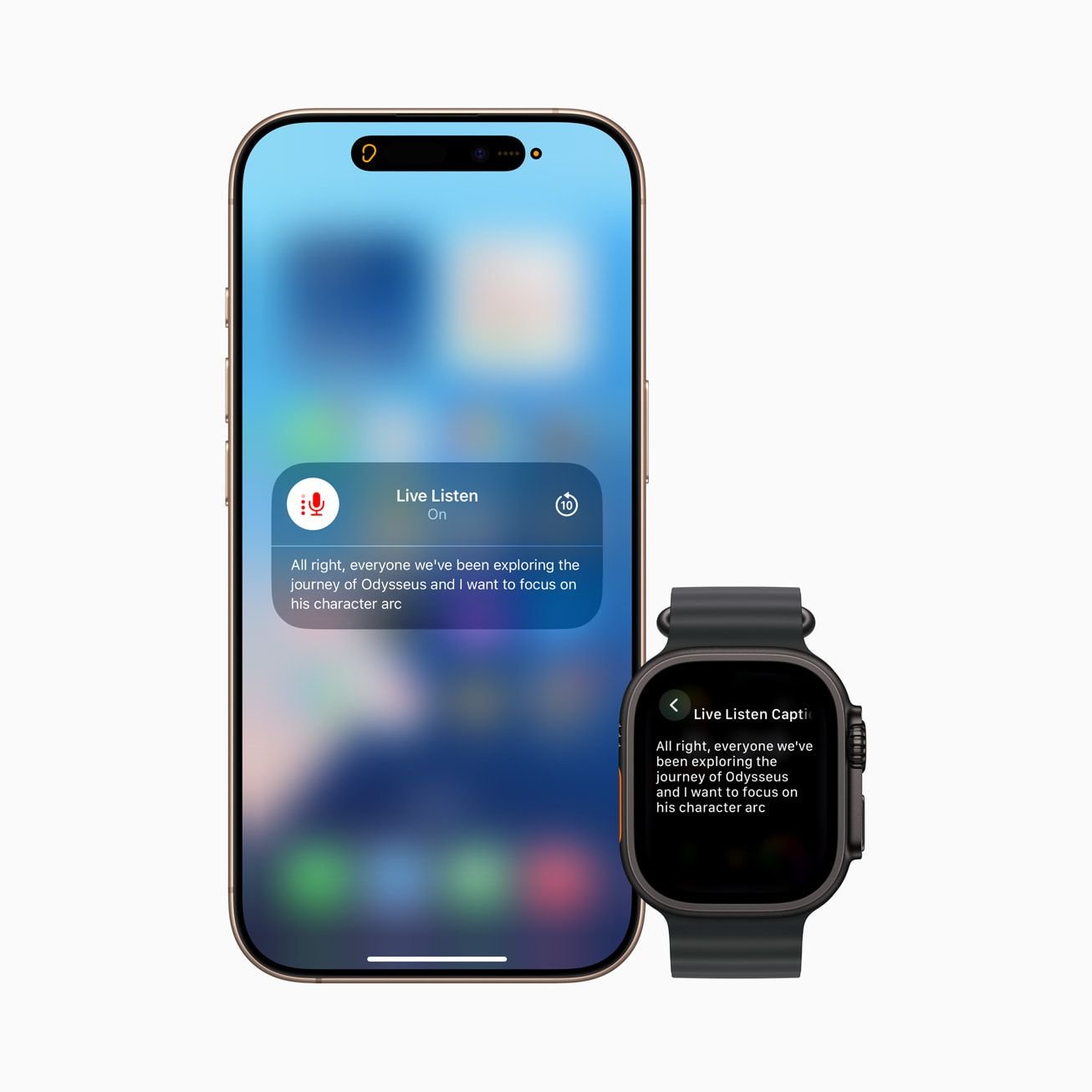 Die Live Mithören-Steuerung erhält neue Funktionen auf der Apple Watch – darunter Live Untertitel in Echtzeit.