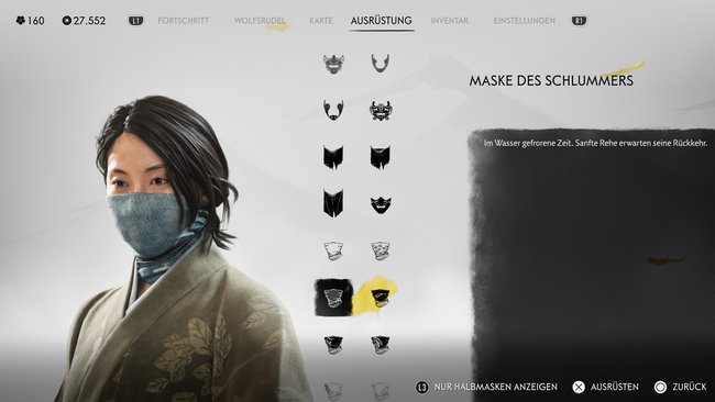 Maske des Schlummers