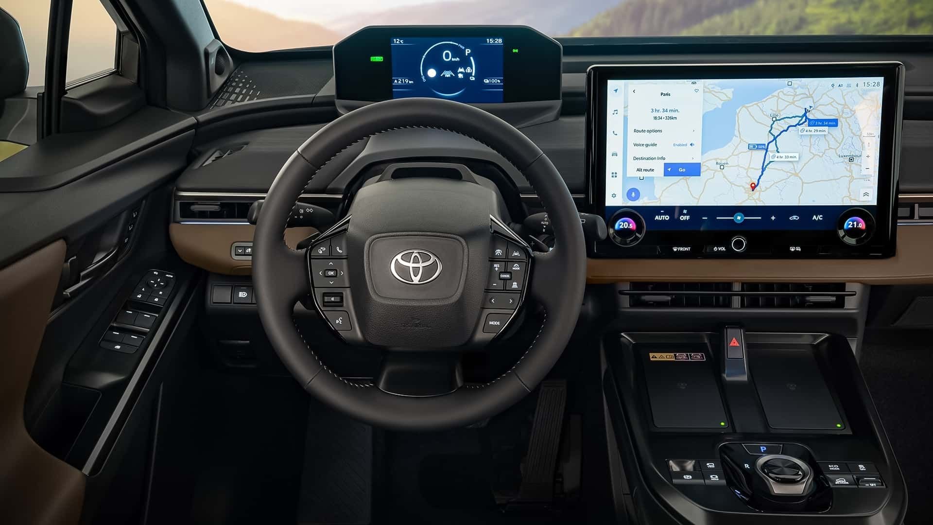 Der Innenraum des Toyota bZ4X Touring.