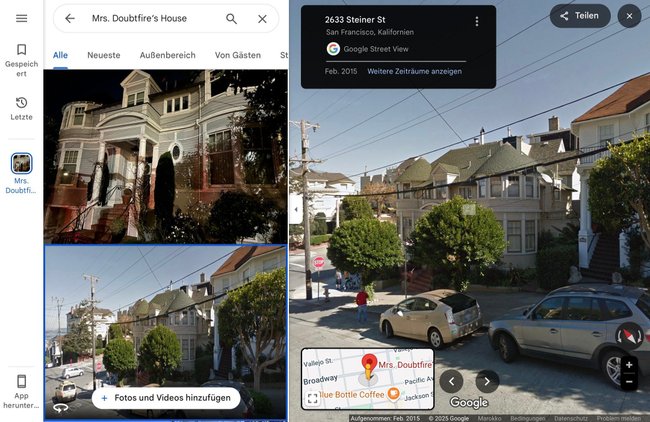Screenshot des Hauses der Familie Hillard auf Google Maps