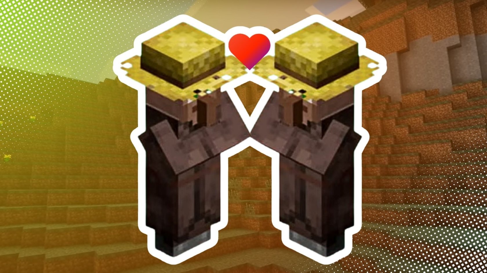 Zwei Villager bei Minecraft die sich vermehren wollen