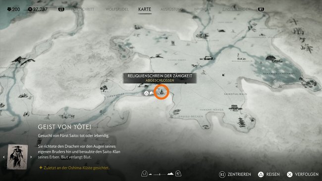 Fundort vom Reliquienschrein der Zähigkeit im Tokachi-Gebirge.