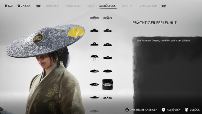 Prächtiger Perlenhut