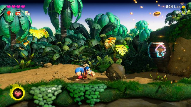 Klassisches 2D-Level von Donkey Kong Bananza.