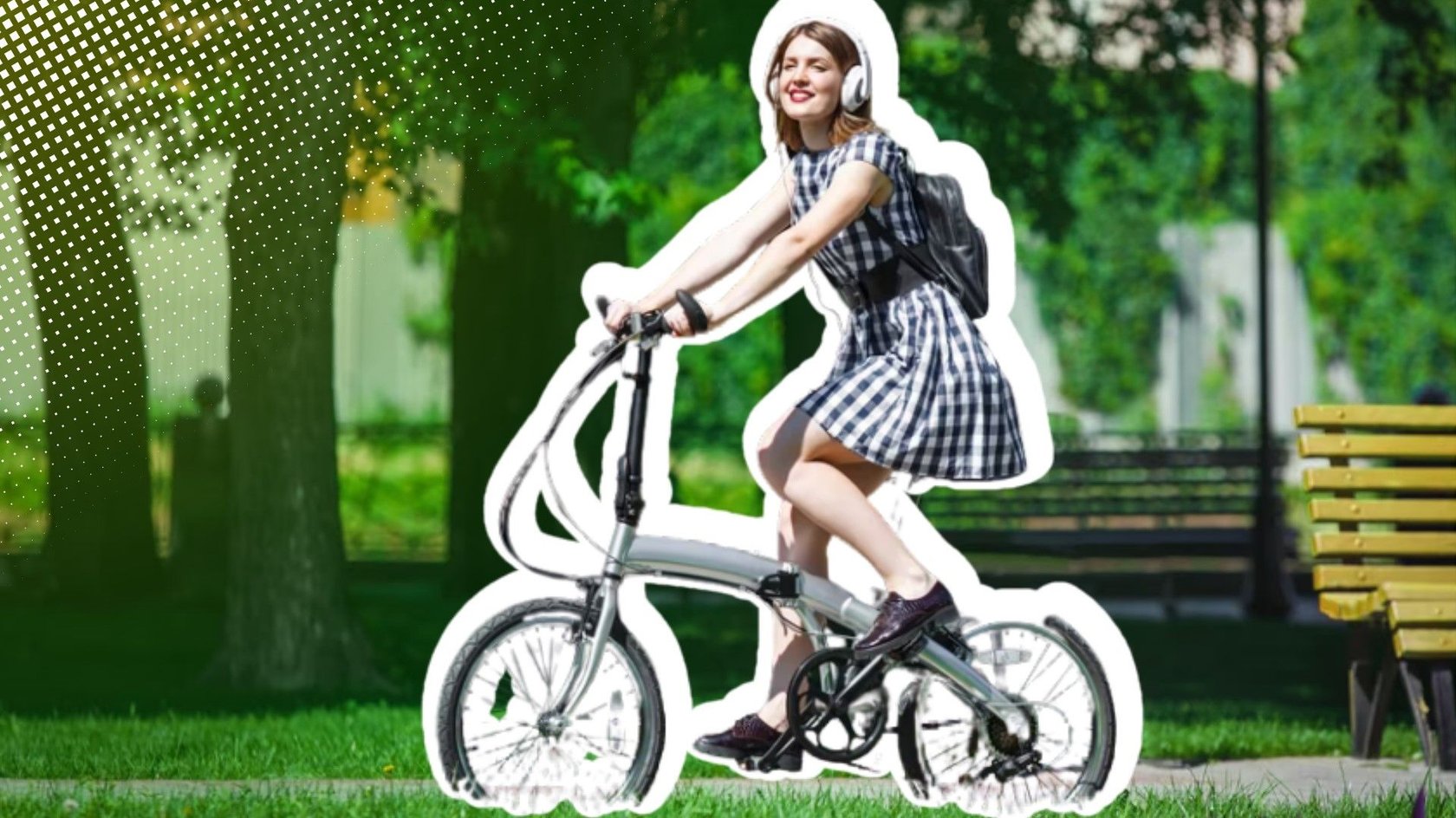 Fahrrad und Musik hören