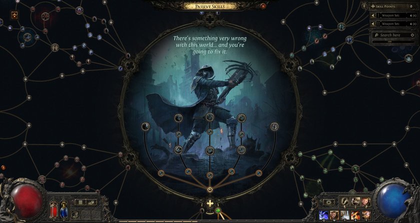 Screenshot aus dem Skillbaum von Path of Exile 2