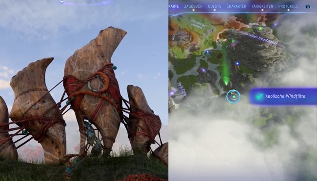 Hier findet die sechste aeolische Windflöte.