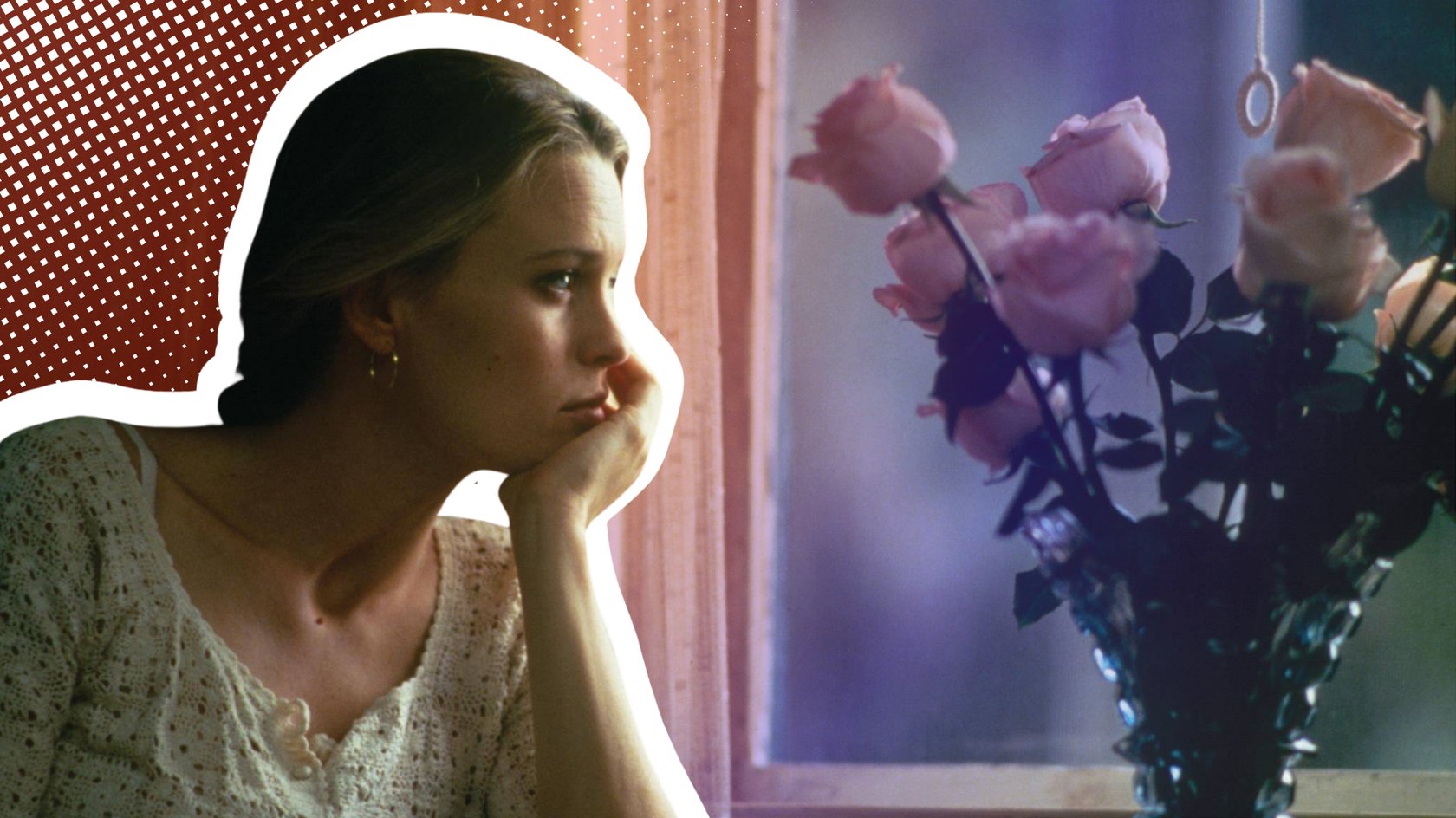 Robin Wright ist neben einem Strauß Rosen zu sehen.