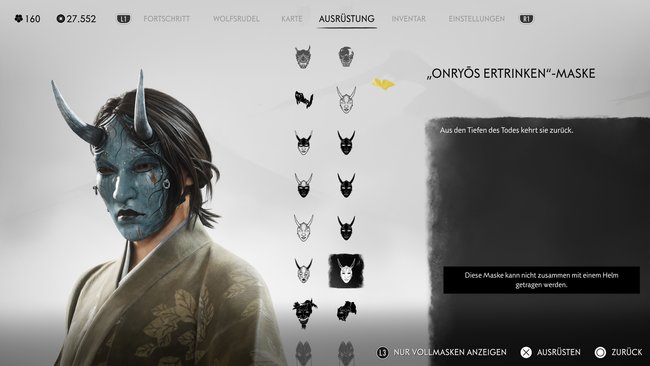 "Onryos Ertrinken"-Maske