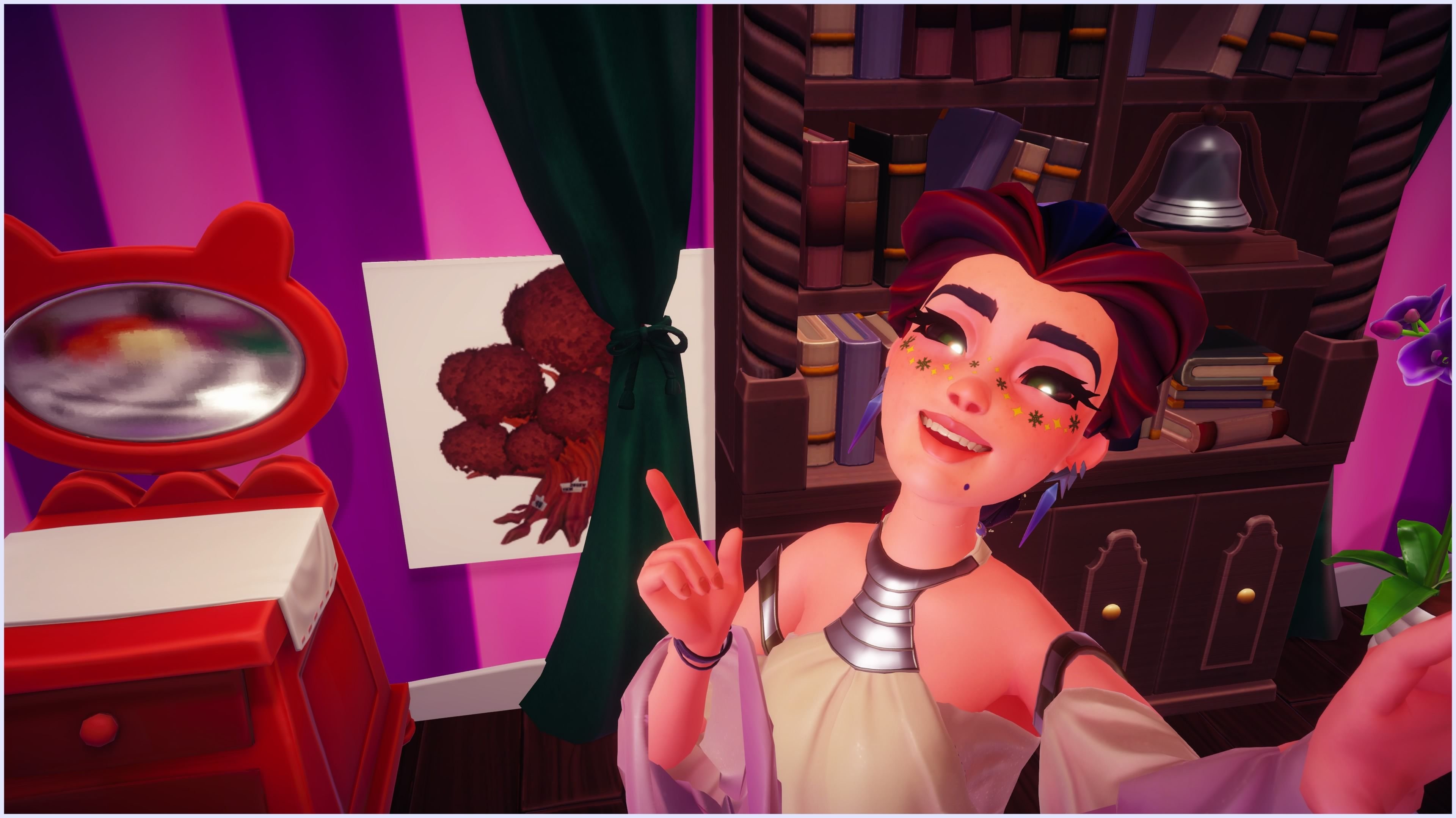 Fundort des Katzenbaums der Grinsekatze im Haus von Alice in Disney Dreamlight Valley